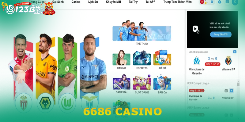 Danh sách các trò chơi hot tại 6686 casino